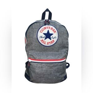Converse All Stars Chuck Taylor Backpack Zipper Chenille Gray Large Bag